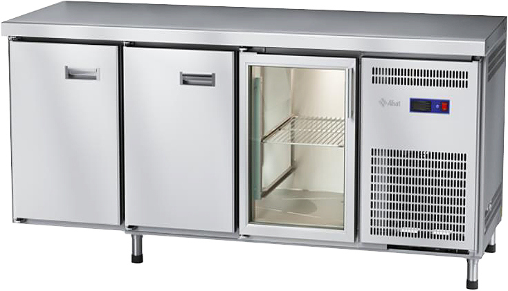 Стол морозильный Abat СХН-60-02 (1 дверь-стекло, 2 двери, без борта)