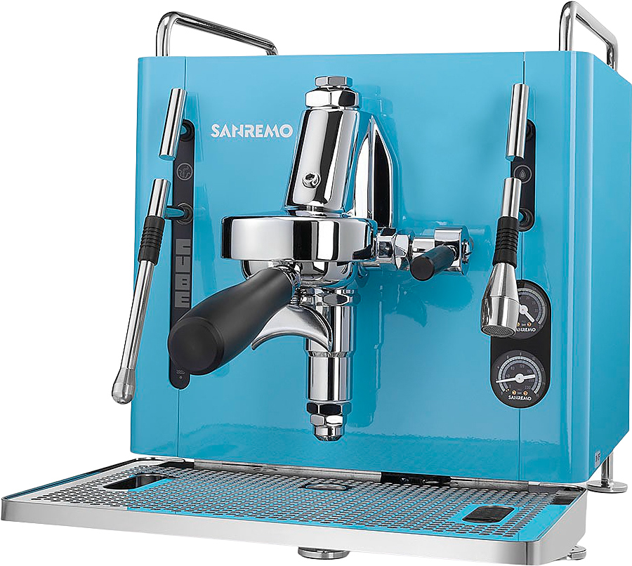 Кофемашина Sanremo Cube V Absolute 1 гр. полуавтомат, голубая
