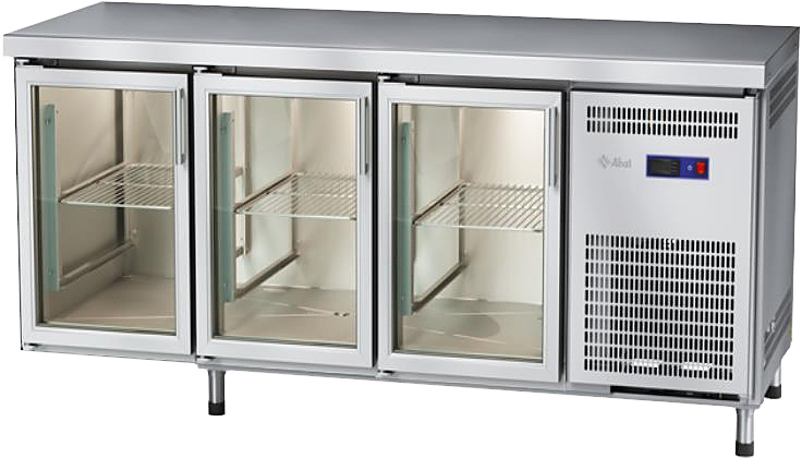 Стол морозильный Abat СХН-70-02 (3 двери-стекло, без борта)