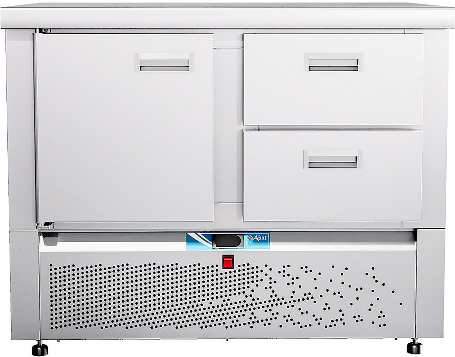 Стол холодильный среднетемпературный Abat СХС-70Н-01 (дверь, 2 ящика 1/2, без борта)