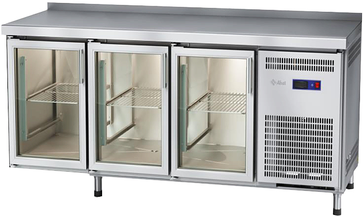 Стол морозильный Abat СХН-60-02 (3 двери-стекло, борт)