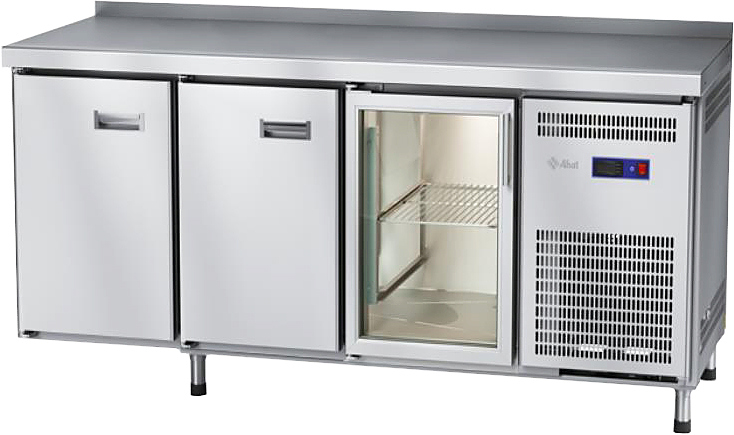 Стол морозильный Abat СХН-70-02 (1 дверь-стекло, 2 двери, борт)