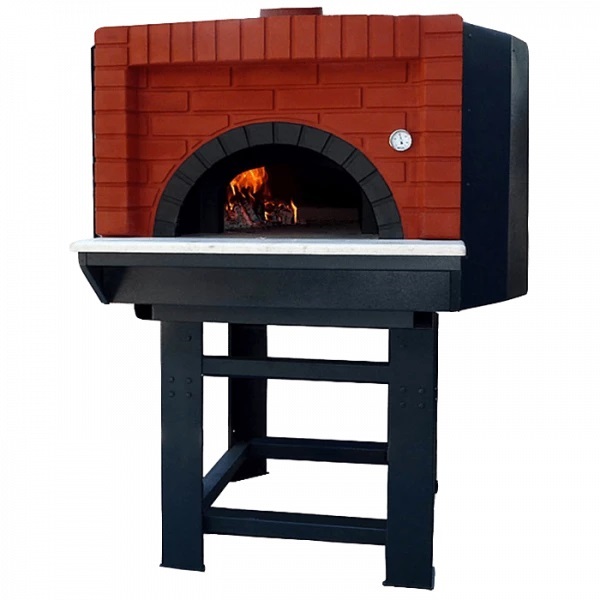 Печь для пиццы дровяная Ceky R140 фронт painted brick