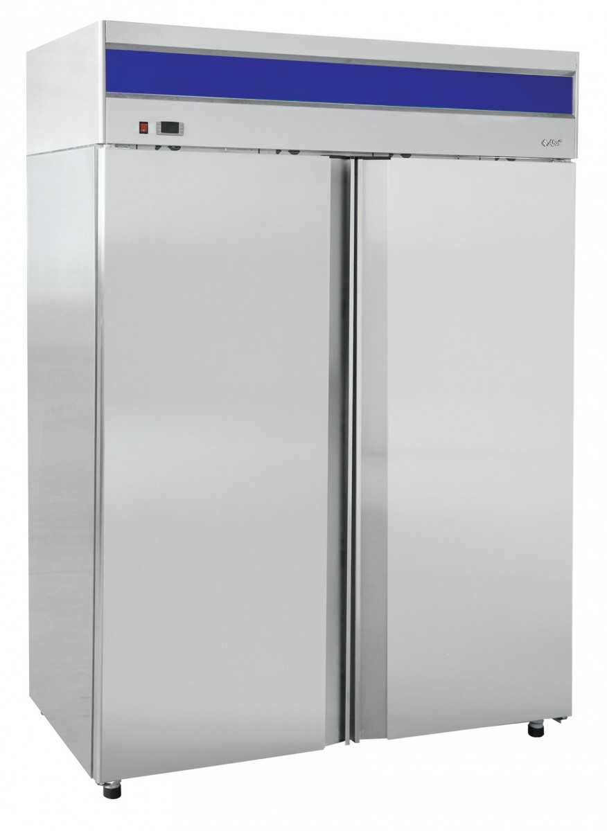 Шкаф холодильный Abat ШХс-1,4-01 нерж. (1485х820х2050) t 0...+5°С, верхний агрегат, авт.оттайка, мех. замок, доводч